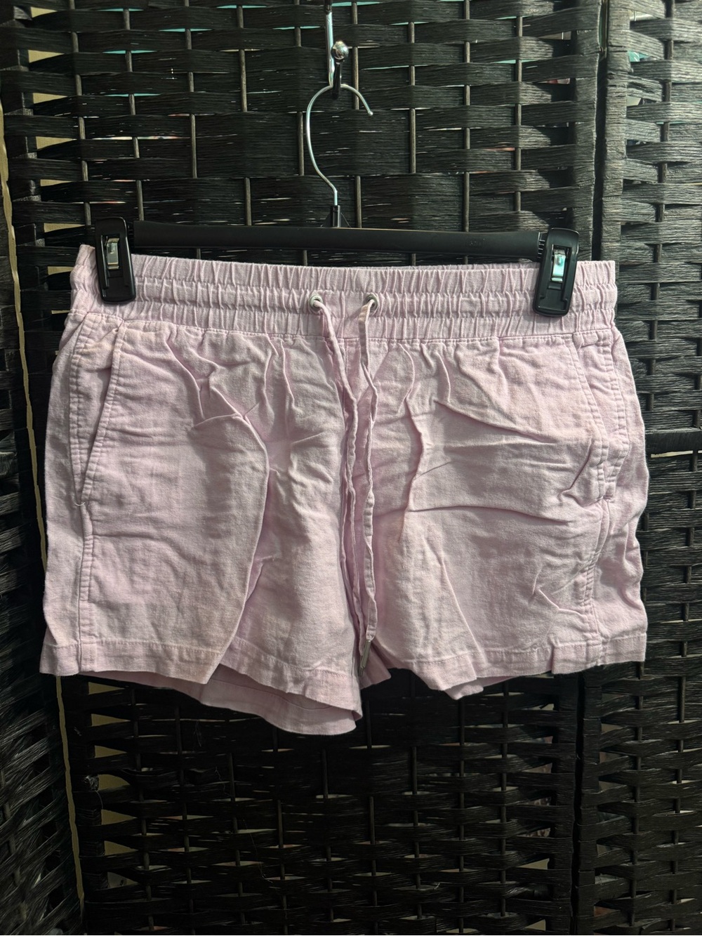 GAP Light Pink Linen-Blend Drawstring Athletic Shorts